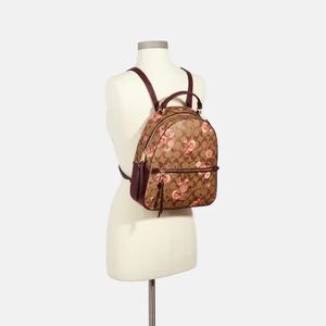 Jordyn Backpack In Signature Canvas With Prairie Daisy Cluster Print
